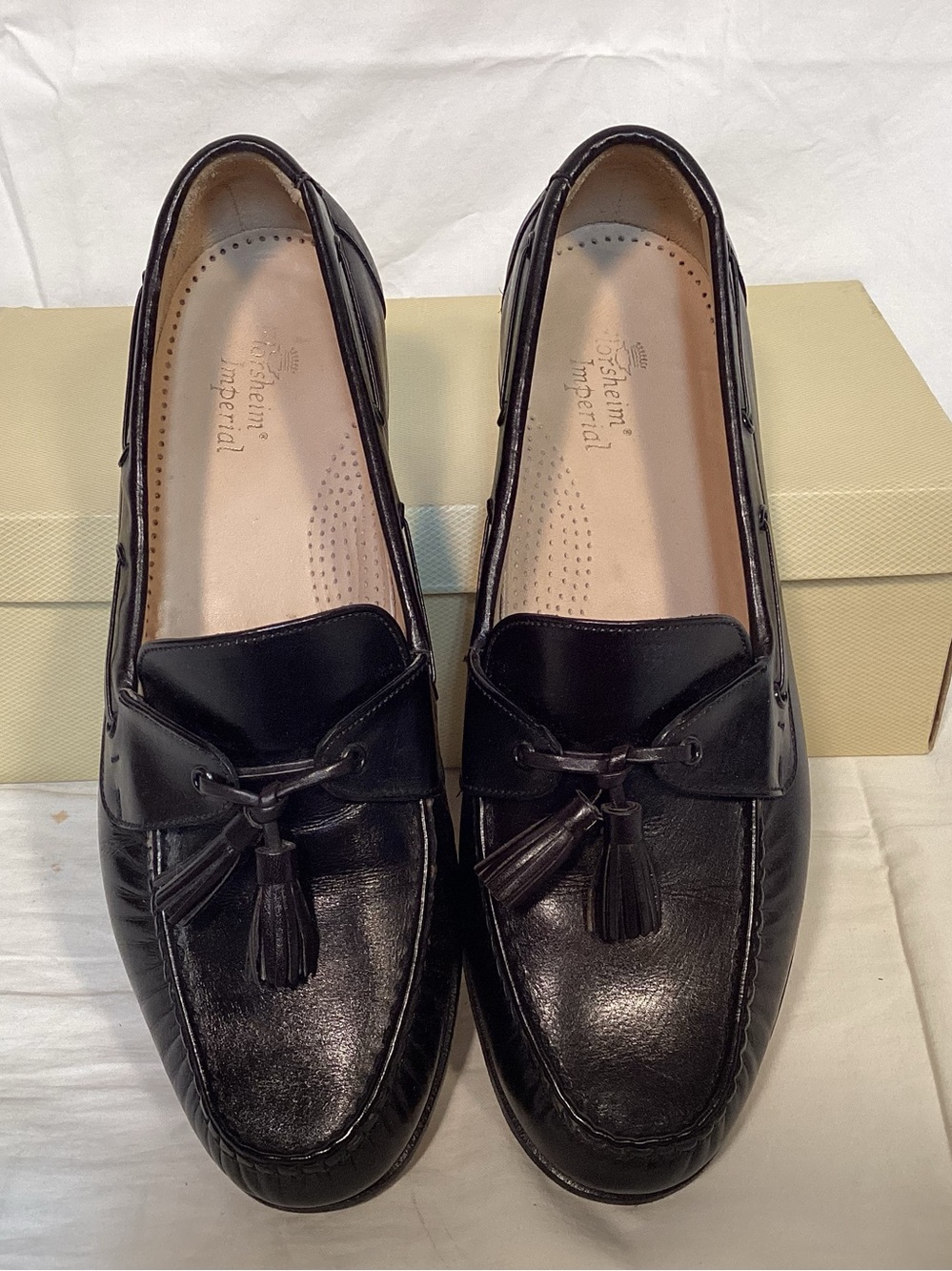 Florsheim Imperial Vintage Black Leather Tassel Loafers Men’s Size 8 1/2